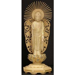 御仏像 阿弥陀如来立像御本尊 真宗大谷派用 東本願寺 4寸 お仏壇