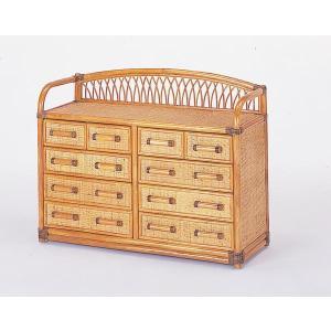 籐家具 ラタンチェスト 9杯タイプ 73センチ幅 引出し収納 W-993 籐整理