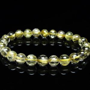 パワーストーン 天然石 ゴールドタイチンルチルブレスレット 7mm t171