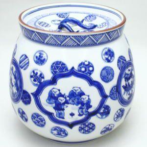 茶道具 水指 水差し 染付 祥瑞 曽根幸風作 共蓋 : 茶道具いまや静香園