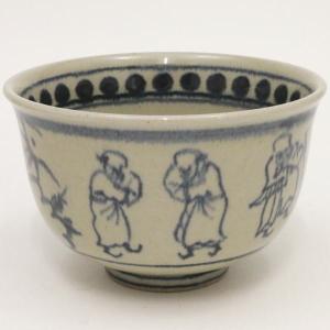 安南手草花紋茶碗 古曽部焼 寒川義崇造 共箱 : 茶道具商 越中屋 - 通販