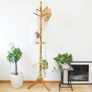 ポールハンガー 木製 ポーチラック （ ハンガーラック コートハンガー
