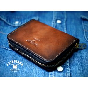 手縫い革財布 ハンドメイドサドルレザーハーフウォレット YH-9