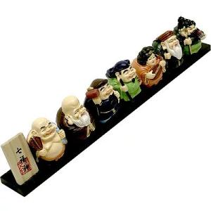 縁起物 置物 盆のり七福神飾り 規格 小サイズ 日本製 陶器 七福神 極小