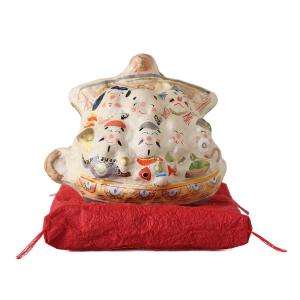縁起物 置物 日本製 七福神 中 笑福七福 飾り物 陶器 開運 インテリア