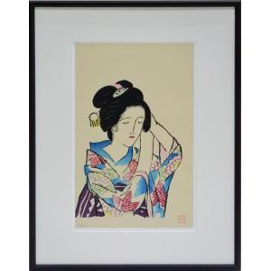 絵画 リトグラフ 木場の娘 竹久夢二 : 大瑠堂 - 通販 - Yahoo!ショッピング