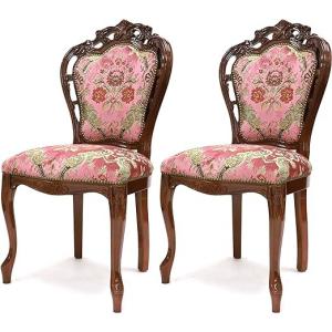 イタリア製 輸入家具 ダイニングチェア 2脚セット 金華山 ブルー ネコ