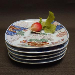 有田焼 賞美堂 其泉 極錦金彩古伊万里様式銘々皿揃15cm5枚組 得