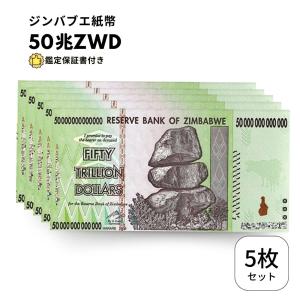 50兆ジンバブエドル 10枚【鑑定保証書付】ジンバブエ 紙幣 AUTHENTIC