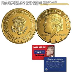 トランプ 2020 5 オンス .999 銅 BU コイン 第 45 代大統領記念
