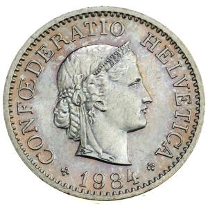 スイス 1991年 1/2フラン 白銅貨 Helvetia 1991 Swiss 22 star 1/2