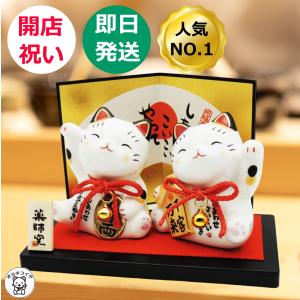 ノリタケ Noritake 置物 招き猫(小) ペアセット(花柄) AC4489/P45523