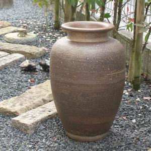 ポイント10倍]信楽焼 大きな 花瓶 灰釉 窯変 18号 おしゃれ 大壺 つぼ
