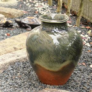 ポイント10倍]信楽焼 大きな 花瓶 窯肌 松皮 20号 おしゃれ 大壺 つぼ