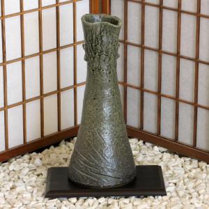 備前窯変耳付花入 岡田輝造 共箱 : 茶道具商 越中屋 - 通販 - Yahoo