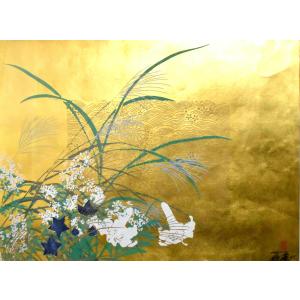 渡辺啓輔 「桜の里」 風景画 油彩 P8号 真作保証 一枚の繪人気画家