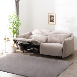 ニトリ（NITORI） 2人掛け 右電動リクライニングソファ(LS05 革 SK GR