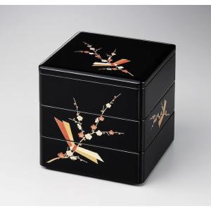 和食器 三段重 溜内朱 漆塗り 会津漆器 木製 お重 会津塗り 3段重箱