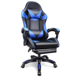 ゲーミングチェア ファブリック オットマン付 オフィスチェア