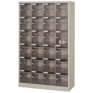 TRUSCO中山 シューズケース 下駄箱 業務用 シューズロッカー 透明樹脂