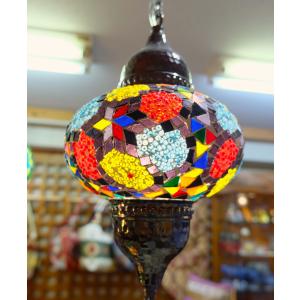トルコ雑貨 吊り下げ トルコモザイクランプ 綺麗い エキゾチック LED