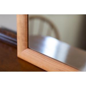 ソル 80x180cm ウォールナット材 姿見 立てかけミラー 全身鏡 : 日本製