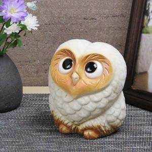 陶器ふくろうキャンドルスタンド (キャンドル付) ランタン ホルダー