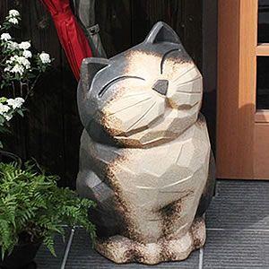 傘立て 陶器 信楽焼 おしゃれ 黒 ネコ ねこ 猫 傘入れ モダン シンプル