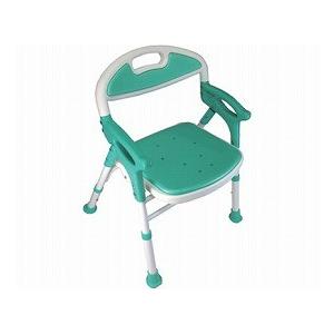 折りたたみシャワーチェアー楽湯 / 7550ST ライトグリーン（島製作所