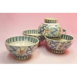 六代 佐藤走波 染錦椿草花文 湯呑み揃 : 食器のみつはた - 通販