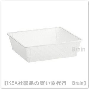 イケア（IKEA） メッシュバスケット かご ホワイト 白 60x40x15cm