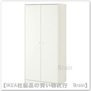 イケア（IKEA） BRIMNES/ブリムネス ワードローブ 扉2枚付 ホワイト