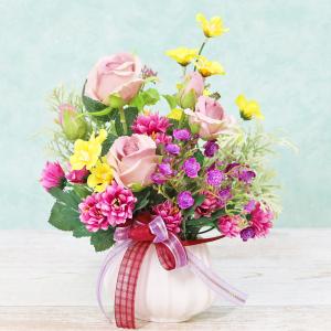 造花 もみじと野菊やベリーの和風アレンジ 秋のアレンジ シルク