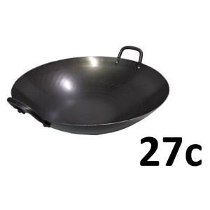 山田 工業所 鉄 打出 片手中華鍋（北京鍋）27cm 1.2mm厚 : ふじまる