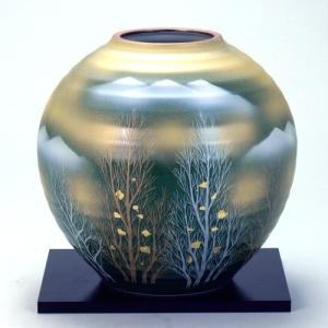 九谷焼 九谷勇峰作 花器九谷焼/九谷勇峰作 花鳥 花瓶 ギフト 中古 代引