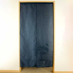 藍染めのれん 「琉球藍染のれん」 綿のれん 万葉舎 ロング丈 日本製