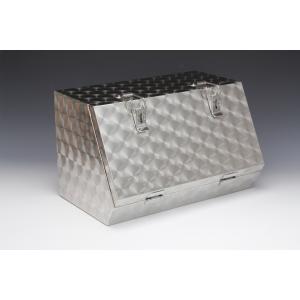 丸型工具箱 ステンレス ウロコ 丸筒 ステンレスアートG-1 カスタマイズ