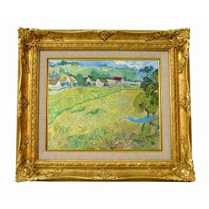 世界の名画 ゴッホ 丘を抜ける道の2本のポプラ ジクレーキャンバス複製