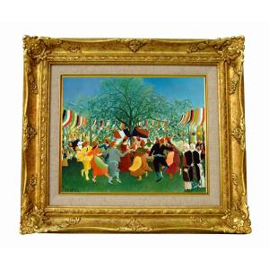 世界の名画 ルソー 夢 ジクレーキャンバス複製画 豪華額装品