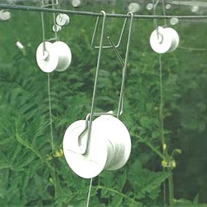 20個セット 白・黒選択) パスカル トマト誘引フック ローラーフック