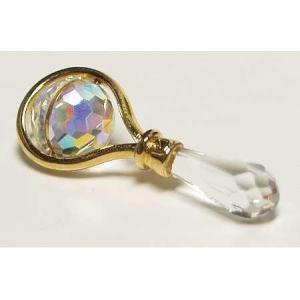 スワロフスキー Swarovski 2005年 廃盤品 『フラワーポット, ゴールド