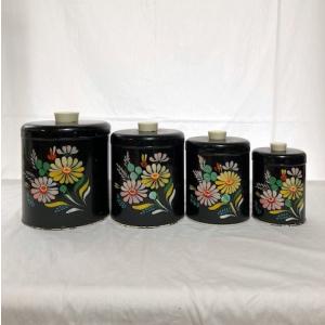 アンティーク ランズバーグ キャニスター(レッド)4缶セット