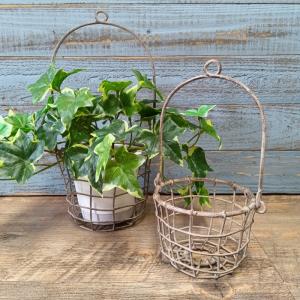 ガーデニング 雑貨 ハンギングバスケット アイアン 吊り下げ 壁掛け