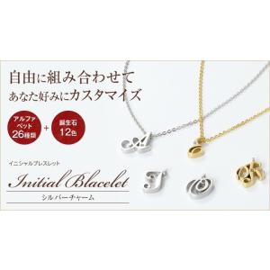 A+イニシャル 誕生石 シルバー チェーン ブレスレット APZ8005 あなた