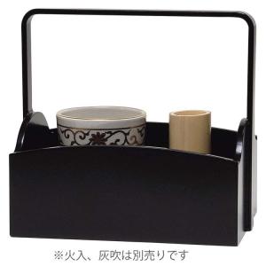 茶道具 煙草盆 莨盆 手付煙草盆 春慶塗 瓢透し 春次作 春慶塗り 瓢