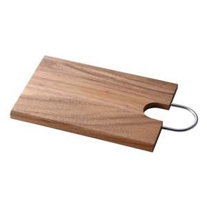 D&S 天然アカシア材使用 ハンドル付 木製 カッティングボード Lサイズ