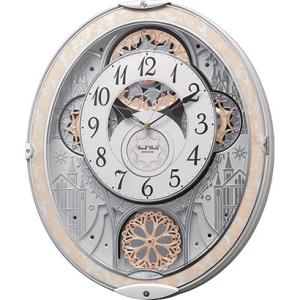 RHYTHM リズム クロック 電波掛け時計 高感度 サイレントステップ秒針