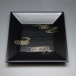 茶道具 菓子器 干菓子器 干菓子盆 松ノ木溜/青海盆 唐松蒔絵 川端近左