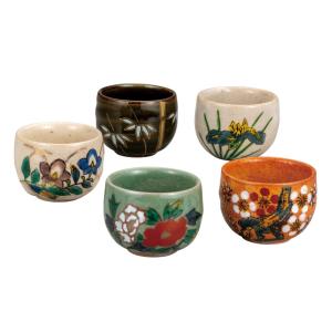 九谷焼 盃 ぐい呑み 酒器 割取小紋 長谷川紀代作 : ZAZU&CO. - 通販