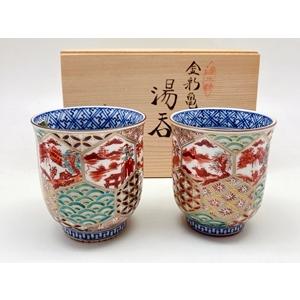 京焼・清水焼 壹陶 金彩亀甲小紋 組湯呑 : 神楽坂のうつわ屋さん 陶